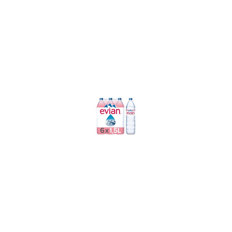 Eau minérale Evian – pack 6x1,5 L