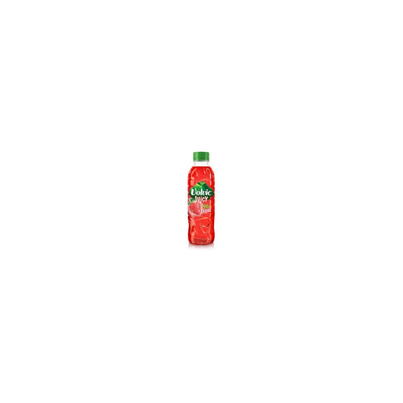 Volvic Juicy Eau plate aromatisée Fraise - Lot 12 bouteilles PET 50 cl